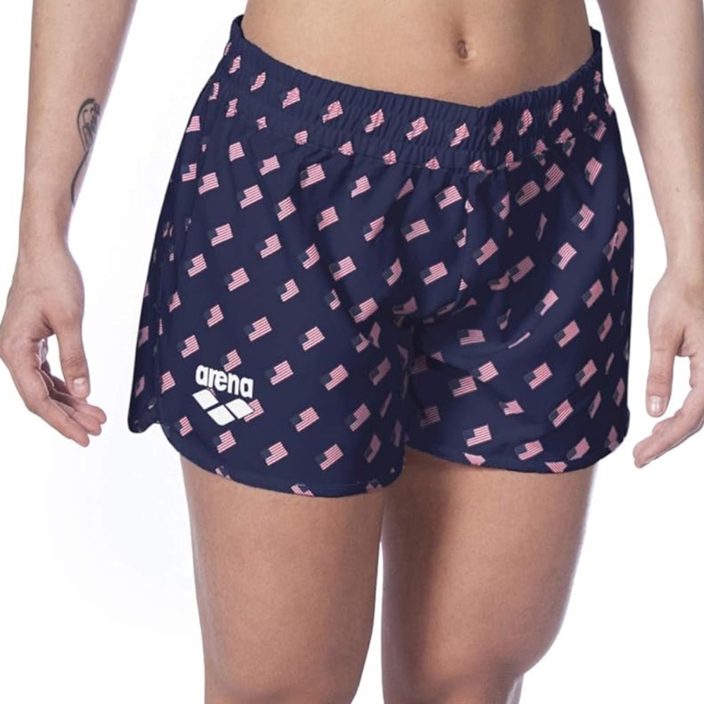 ARENA Women's Standard USA Swimming National Team Flag Short‎ Medium